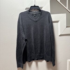 Banana Republic Charcoal V-Neck Sweater